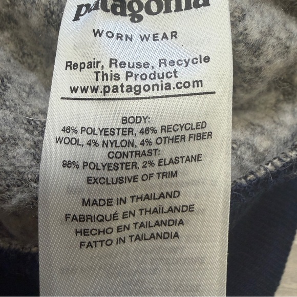 Patagonia Woolyester Fleece Jacket - Oatmeal Heather Men’s Size XXL - Picture 6 of 9